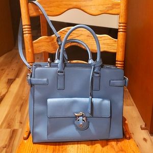Michael Kors Satchel Style Blue Leather Purse